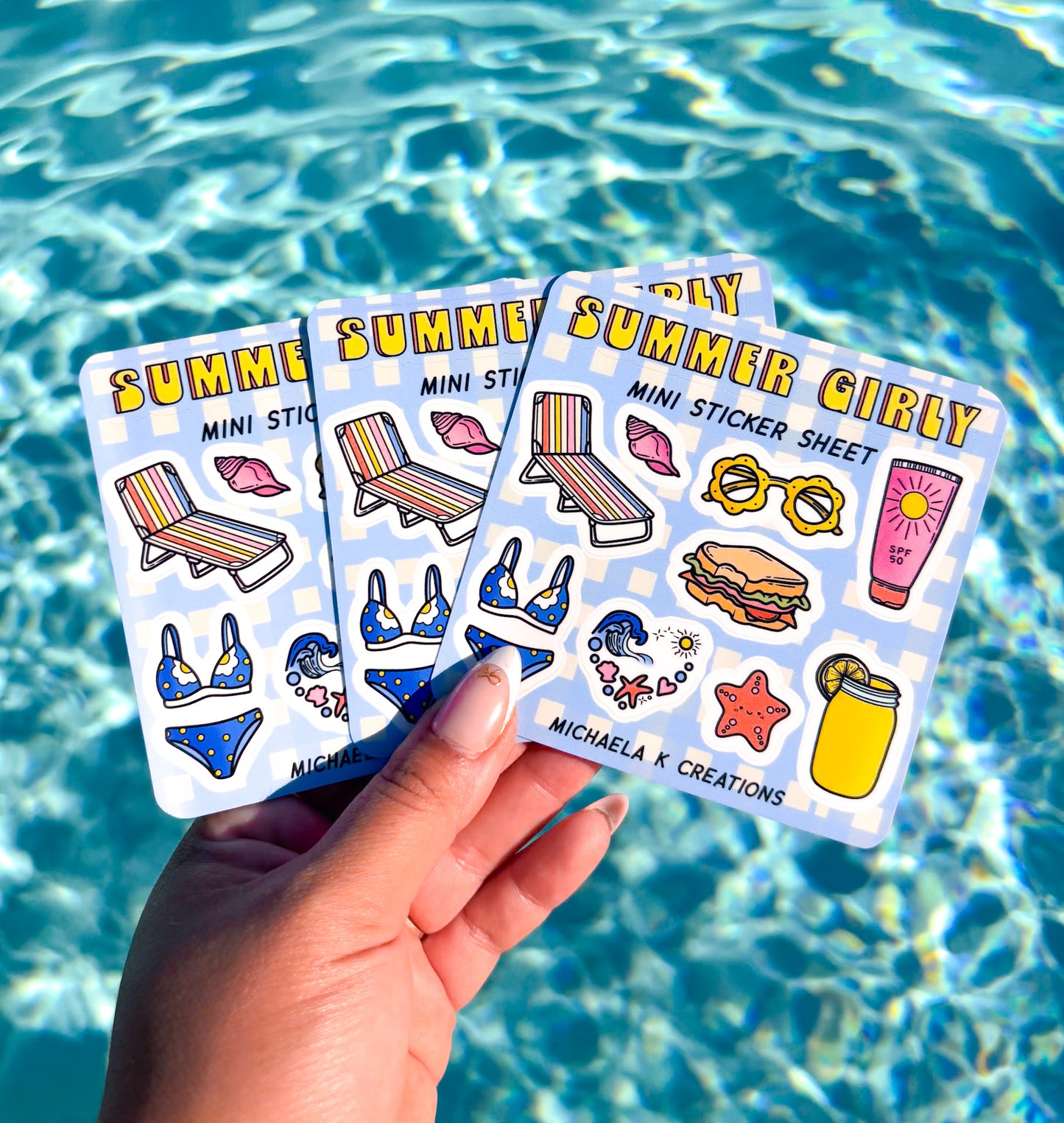 Beach Girly Sticker Sheet