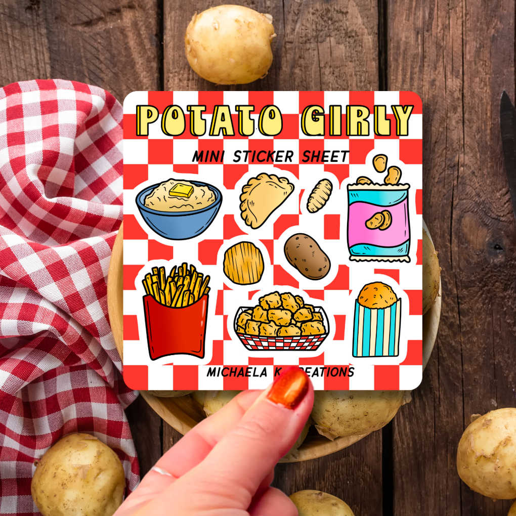 Potato Girly Sticker Sheet
