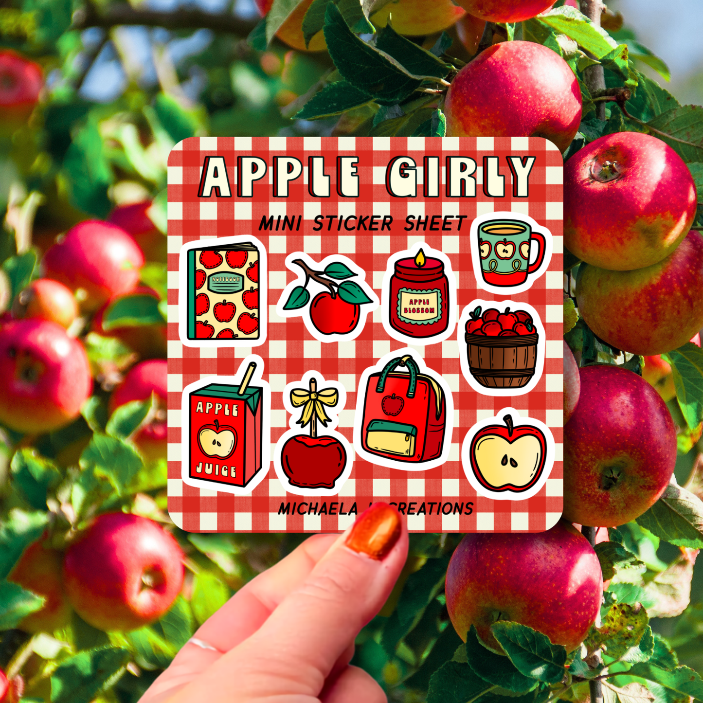 Apple Girly Sticker Sheet