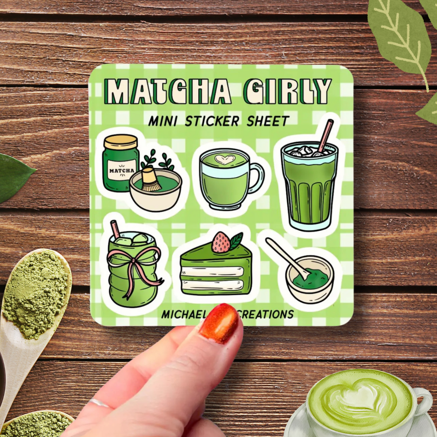 Matcha Girly Sticker Sheet