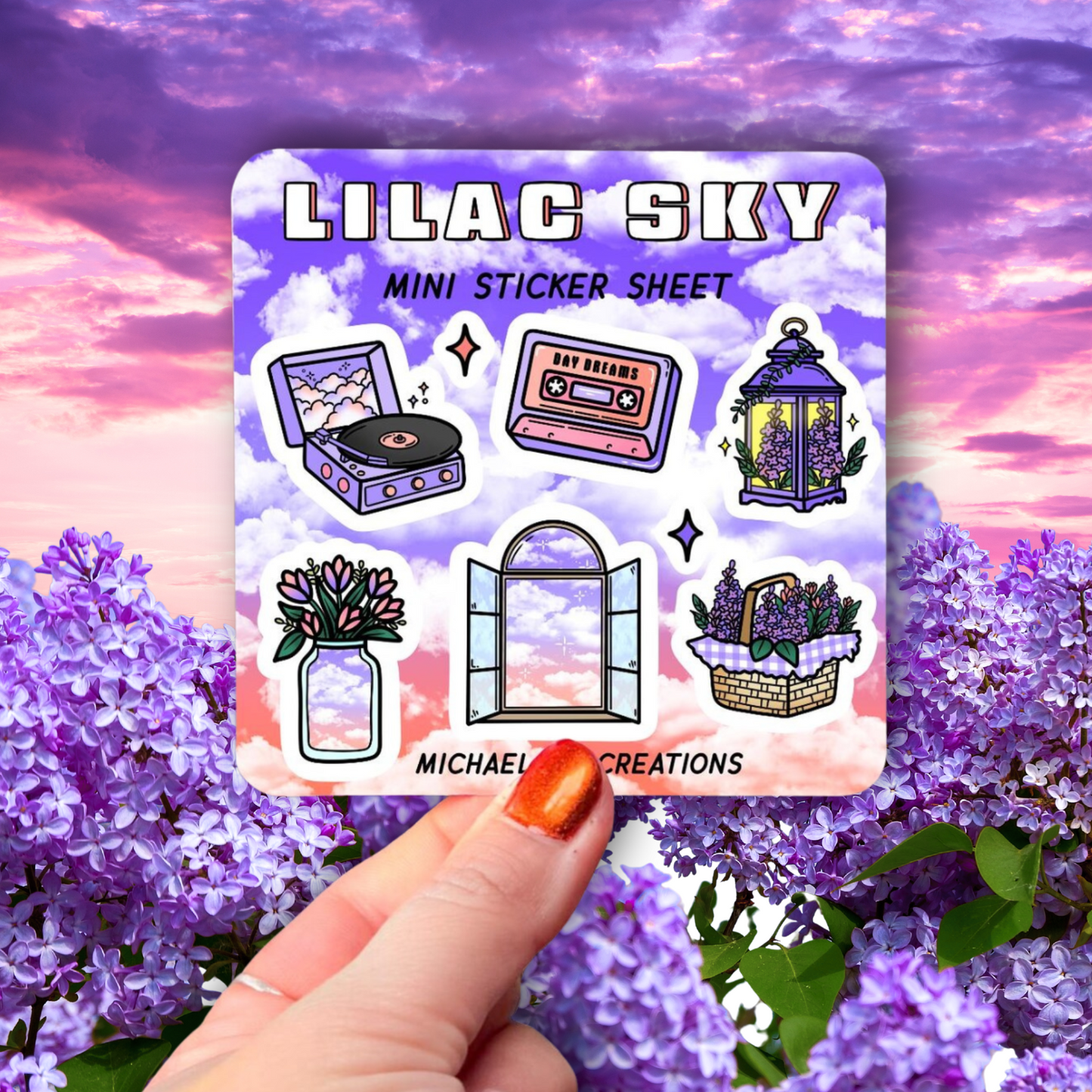 Lilac Sky Sticker Sheet