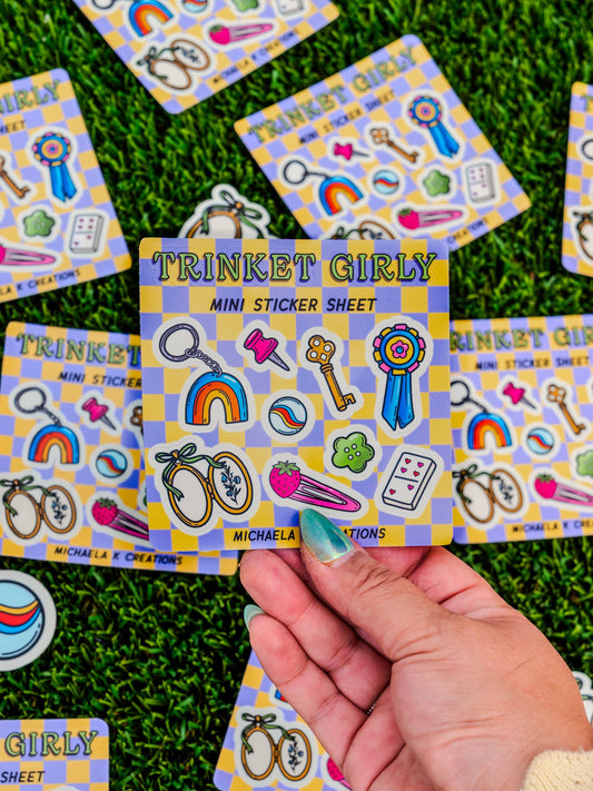 Trinket Girly Sticker Sheet